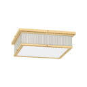 Aged Brass and Off-White Ashdown Flush Mount 14" x 4" (MDS1900-AGB/OW) by Hudson Valley