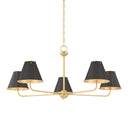 Aged Brass and Distressed Bronze Burghley Chandelier 43" x 18.25" by Hudson Valley