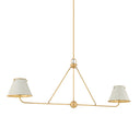 Aged Brass and Off-White Burghley Linear 10" x 21" by Hudson Valley