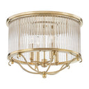Aged Brass Glass No.1 Semi Flush 19" by Hudson Valley