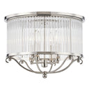 Polished Nickel Glass No.1 Semi Flush 19" by Hudson Valley