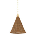 Aged Brass Kensington Pendant 14.75" by Hudson Valley