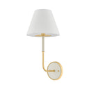 Aged Brass and Off-White Wedgewood Wall Sconce 8" x 17" by Hudson Valley