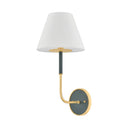 Aged Brass and Soft Studio Green Wedgewood Wall Sconce 8" x 17" by Hudson Valley