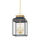 Aged Brass and Darkest Blue Houghton Lantern 12.75" x 22.25" by Hudson Valley