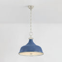 Polished Nickel and Soft French Blue Painted No.1 Pendant 18.25" x 16" by Hudson Valley, view 2