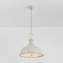 Polished Nickel and Off-White Painted No.1 Pendant 18.25" x 16" by Hudson Valley, view 2