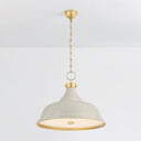 Aged Brass and Off-White Painted No. 1 Pendant 23.5" x 18.75" by Hudson Valley, view 3