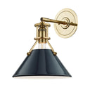 Aged Brass and Darkest Blue Painted No.2 Wall Sconce 9.5" x 11.75" by Hudson Valley