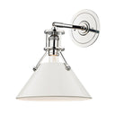 Polished Nickel and Off-White Painted No.2 Wall Sconce 9.5" x 11.75" by Hudson Valley