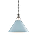 Polished Nickel Painted No.2 Pendant 16" x 14.5" by Hudson Valley