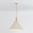 Aged Brass and Off-White Painted No. 2 Pendant 21" x 17.5" by Hudson Valley, view 3