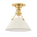 Aged Brass Painted No.2 Semi Flush 9.5" by Hudson Valley