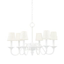 White Plaster Windsor Chandelier 29.5" by Hudson Valley
