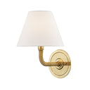 Aged Brass Curves No.1 Wall Sconce 8" by Hudson Valley