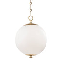 Aged Brass Sphere No.1 Pendant 11.25" by Hudson Valley