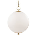 Aged Brass Sphere No.1 Pendant 16" by Hudson Valley