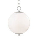 Polished Nickel Sphere No.1 Pendant 16" by Hudson Valley