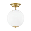 Aged Brass Sphere No.1 Semi Flush 10" by Hudson Valley