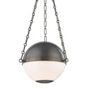 Distressed Bronze Sphere No.2 Pendant 16.5" by Hudson Valley