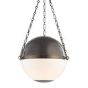 Distressed Bronze Sphere No.2 Pendant 20.5" by Hudson Valley