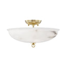 Aged Brass Somerset Semi Flush 16" by Hudson Valley