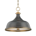 Aged Brass and Distressed Bronze Metal No. 1 Pendant 18" by Hudson Valley