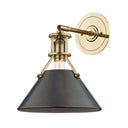 Aged Brass and Distressed Bronze Metal No. 2 Wall Sconce 9.5" by Hudson Valley