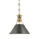 Aged Brass and Distressed Bronze Metal No. 2 Pendant 9.5" by Hudson Valley