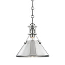 Polished Nickel Metal No. 2 Pendant 9.5" by Hudson Valley
