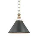 Aged Brass and Distressed Bronze Metal No. 2 Pendant 16" by Hudson Valley