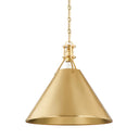 Aged Brass Metal No. 2 Pendant 16" by Hudson Valley