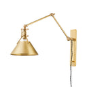 Aged Brass Metal No. 2 Plug-In Sconce 9.5" by Hudson Valley