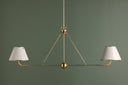 Aged Brass and Off-White Burghley Linear 10" x 21" by Hudson Valley, view 6