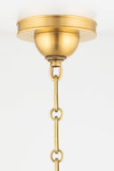Aged Brass and Darkest Blue Cambridge Chandelier 20.25" x 19.5" by Hudson Valley, view 2