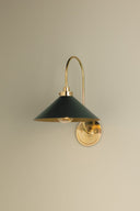 Aged Brass and Soft Studio Green Clivedon Wall Sconce 12" x 16" by Hudson Valley, view 4