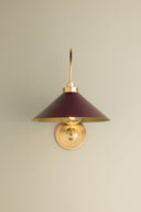 Aged Brass and Soft Crimson Clivedon Wall Sconce 12" x 16" by Hudson Valley, view 5