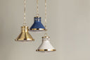 Aged Brass and Off-White Highclere Pendant 12.75" x 12" by Hudson Valley, view 3