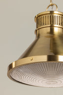 Aged Brass Highclere Pendant 12.75" x 12" by Hudson Valley, view 6
