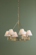 Aged Brass Howard Chandelier 32.75" x 23" by Hudson Valley, view 7