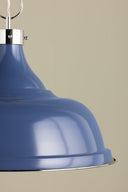 Polished Nickel and Soft French Blue Painted No. 1 Pendant 23.5" x 18.75" by Hudson Valley, view 5