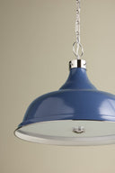Polished Nickel and Soft French Blue Painted No. 1 Pendant 23.5" x 18.75" by Hudson Valley, view 4