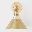 Aged Brass Metal No. 2 Wall Sconce 9.5" by Hudson Valley, view 4