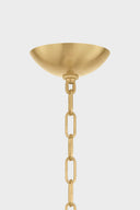 Aged Brass Moore Pendant 12" by Hudson Valley, view 2