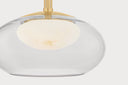 Aged Brass Moore Pendant 12" by Hudson Valley, view 3