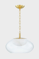 Aged Brass Moore Pendant 17" by Hudson Valley, view 8