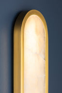 Aged Brass Manhasset Wall Sconce 5.75" x 18.5" by Hudson Valley, view 5