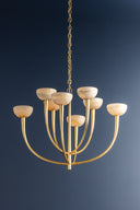 Vintage Gold Leaf Maywood Chandelier 33.5" by Hudson Valley, view 4