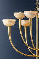 Vintage Gold Leaf Maywood Chandelier 33.5" by Hudson Valley, view 2