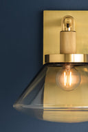 Aged Brass Mendon Wall Sconce 8.5" by Hudson Valley, view 5